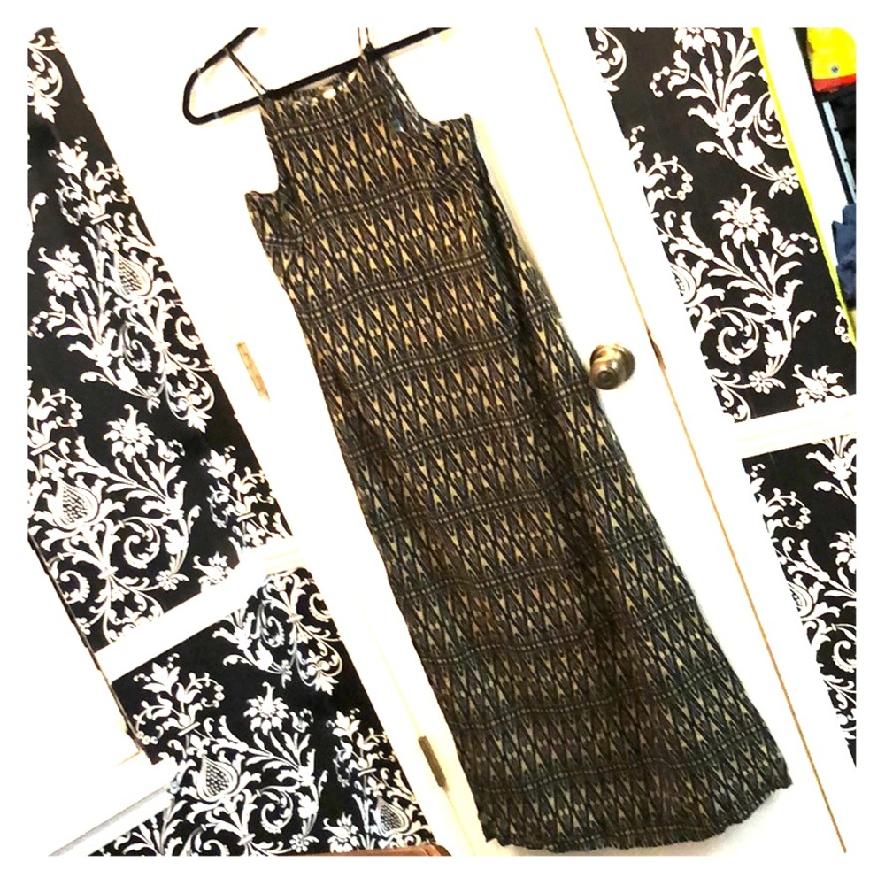 Long black and brown dress